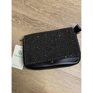 Caleesa Black Rhinestone Crossbody Bag – Sparkly Evening Purse